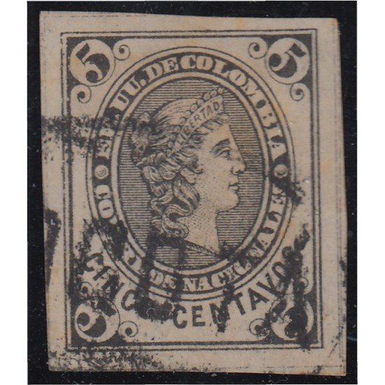 Colombia 67b 1881 Libertad Liberty usado Colombia 67b 1881 Libertad Liberty usado