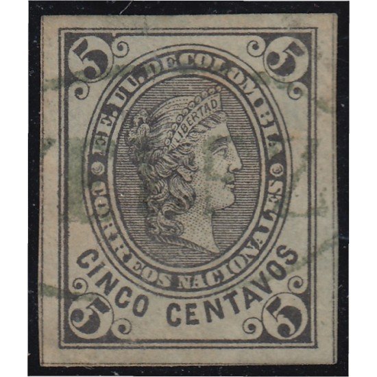 Colombia 67a 1881 Libertad  Liberty usado
