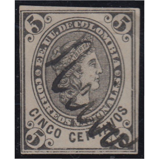 Colombia 67 1881 Libertad  Liberty usado