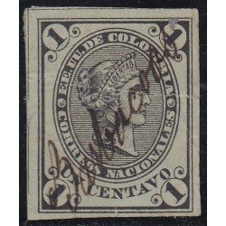 Colombia 65 1881 Libertad Liberty usado Colombia 65 1881 Libertad Liberty usado