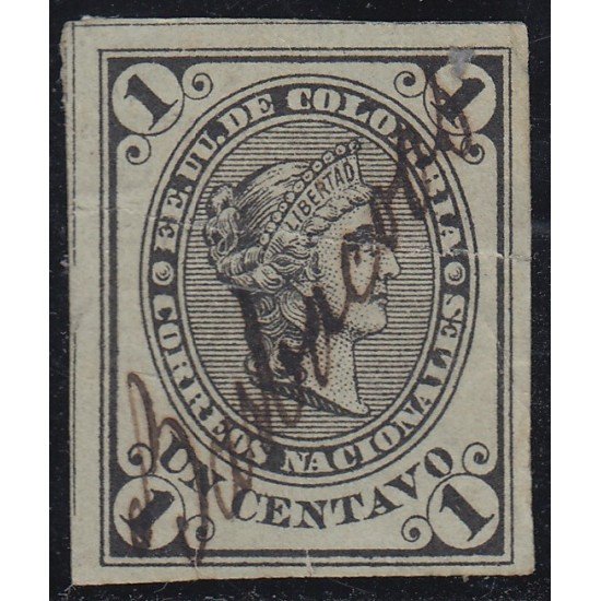 Colombia 65 1881 Libertad Liberty usado Colombia 65 1881 Libertad Liberty usado