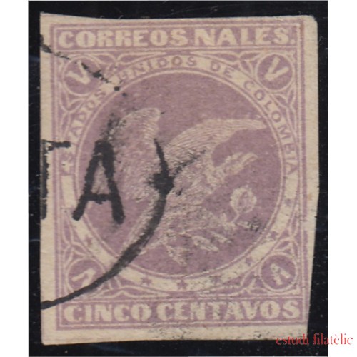 Colombia 54a 1876/80 Cóndor Ave usado