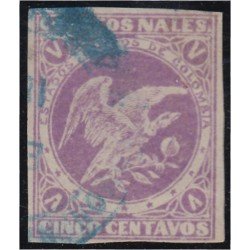 Colombia 54 1876/80 Libertad Cóndor Ave usado Colombia 54 1876/80 Libertad Cóndor Ave usado