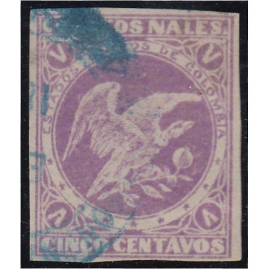 Colombia 54 1876/80 Libertad Cóndor Ave usado