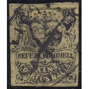Colombia 51b 1870/79 Escudo Shield usado