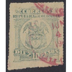 Colombia 130B 1902/04 Escudo Shield usado Colombia 130B 1902/04 Escudo Shield usado