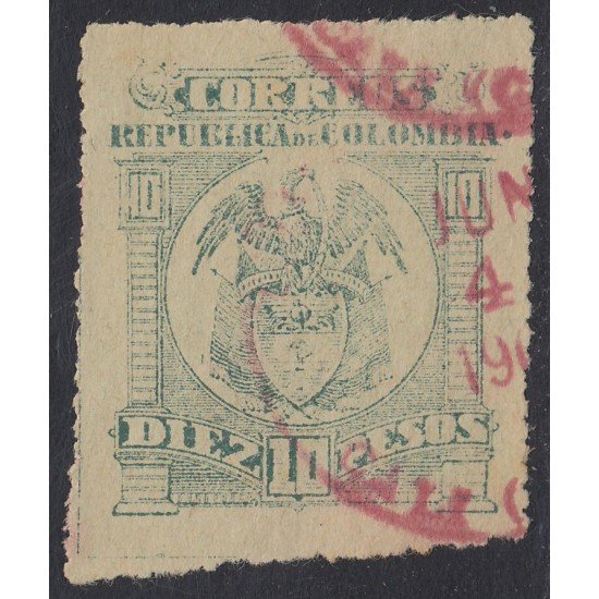 Colombia 130B 1902/04 Escudo Shield usado