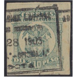 Colombia 130A 1902/04 Escudo Shield usado Colombia 130A 1902/04 Escudo Shield usado