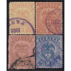 Colombia 114/17 1898/02 Escudos Shields usado Colombia 114/17 1898/02 Escudos Shields usado