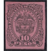Colombia 81a 1883/89 Escudo Shield MH Sin dentar