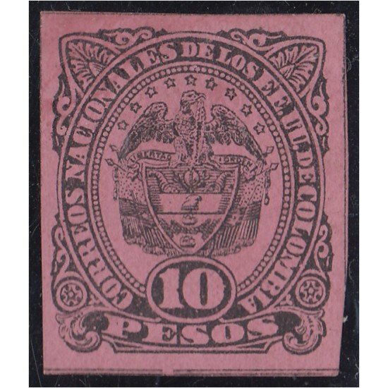 Colombia 81a 1883/89 Escudo Shield MH Sin dentar Colombia 81a 1883/89 Escudo Shield MH Sin dentar