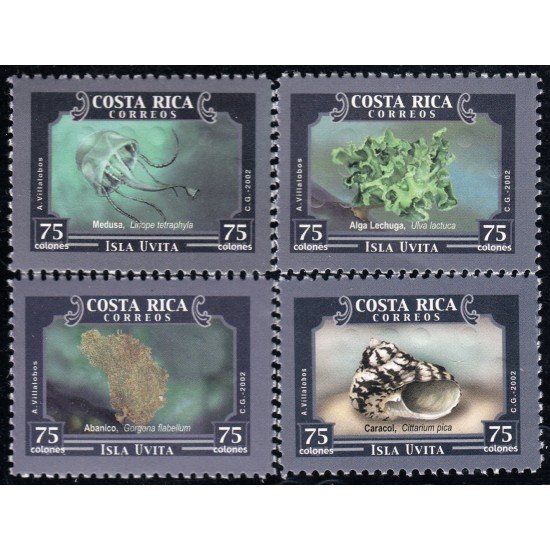 Costa Rica 714/17 2002 Fauna y Flora Marina de la Isla UVITA MNH Costa Rica 714/17 2002 Fauna y Flora Marina de la Isla UVITA MNH