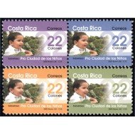 Costa Rica 718/21 2002 Navidad Sobre tasa en beneficio de la Ciudad de los Niños MNH