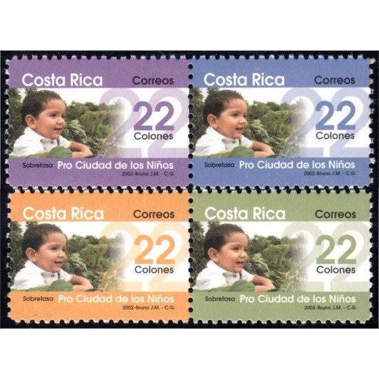 Costa Rica 718/21 2002 Navidad Sobre tasa en beneficio de la Ciudad de los Niños MNH Costa Rica 718/21 2002 Navidad Sobre tasa en beneficio de la Ciudad de los Niños MNH