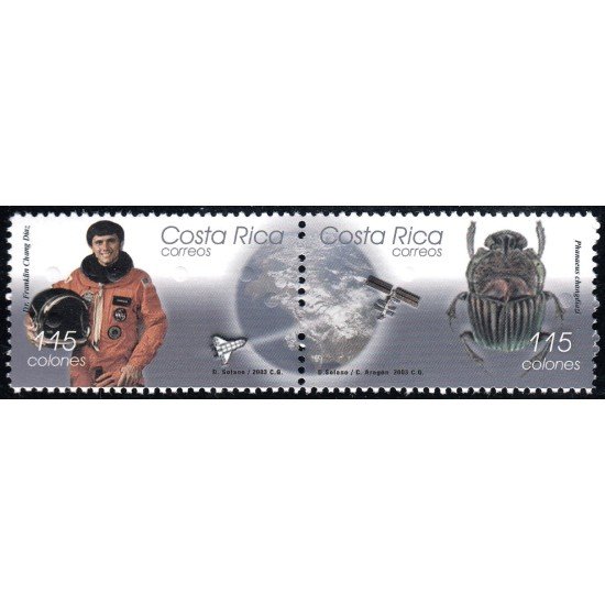 Costa Rica 726/27 2003 Homenaje al astronauta Framklin Diaz MNH