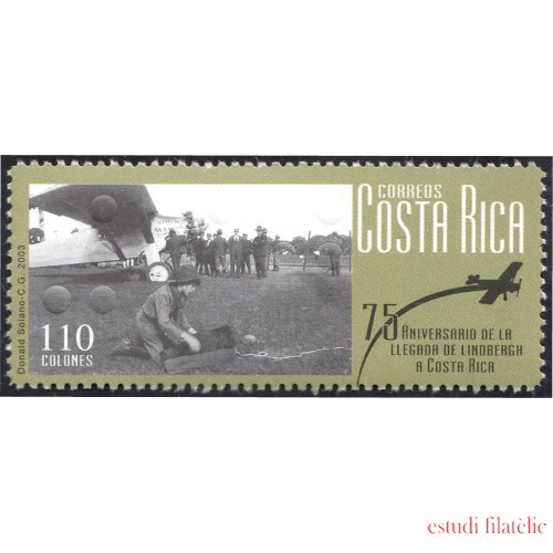 Costa Rica 746 2003 75 Años de la travesia del Atlantico Norte por Carlos Lindbergh MNH
