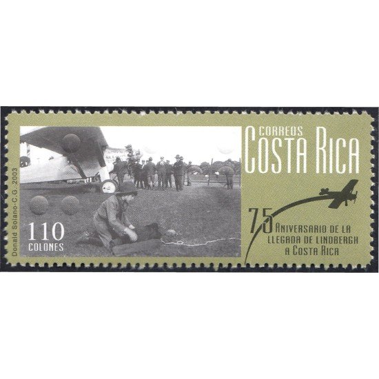 Costa Rica 746 2003 75 Años de la travesia del Atlantico Norte por Carlos Lindbergh MNH Costa Rica 746 2003 75 Años de la travesia del Atlantico Norte por Carlos Lindbergh MNH