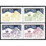 Costa Rica 755/58 2004 Navidad Sobre tasa en beneficio de la Ciudad de los Niños MNH