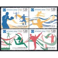 Costa Rica 761/64 2004 Juegos Olimpicos de Athenas MNH