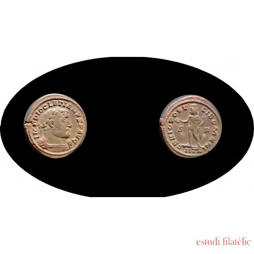 Moneda Imperio Romano 1 Follis 296 - 297 dc Diocleciano