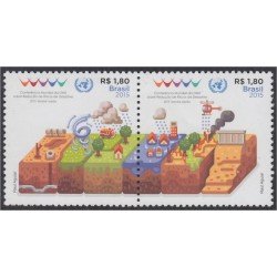 Brasil Brazil 3379/80 2015 Conferencia mundial de la ONU sobre riesgos y desastres MNH Brasil Brazil 3379/80 2015 Conferencia mundial de la ONU sobre riesgos y desastres MNH