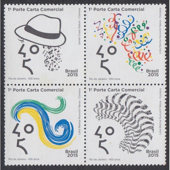 Brasil Brazil 3369/72 2015 450 Años Río de Janeiro MNH Brasil Brazil 3369/72 2015 450 Años Río de Janeiro MNH