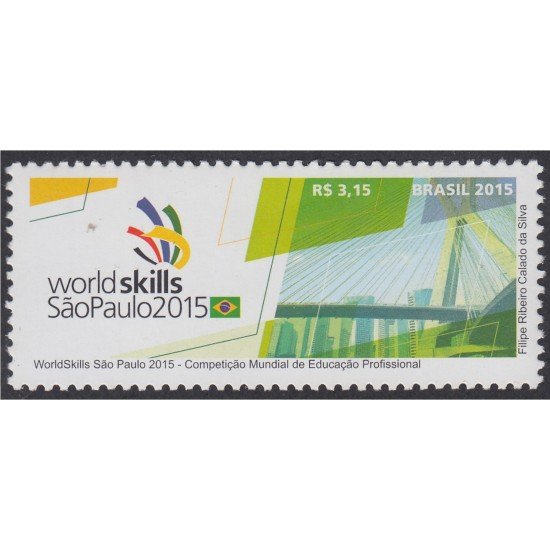 Brasil Brazil 3368 2015 Competición Mundial de Educación Profesional MNH
