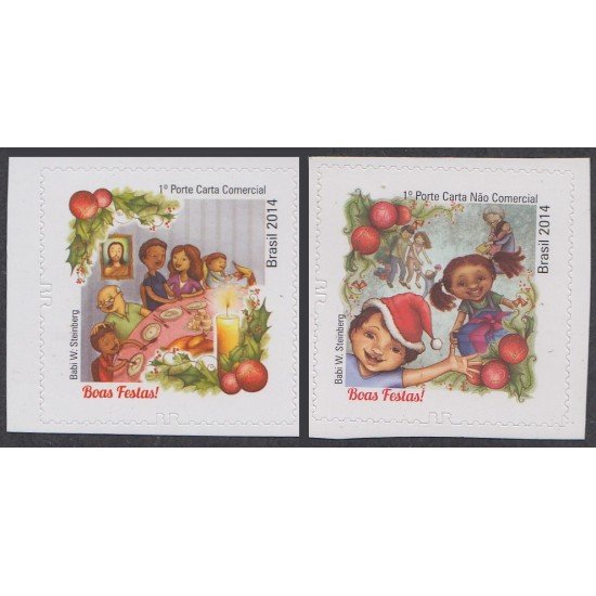 Brasil Brazil 3366/67 2014 Navidad Chritsmas MNH Brasil Brazil 3366/67 2014 Navidad Chritsmas MNH