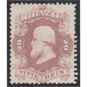 Brasil Brazil 24 1866 Emperador Pedro II sin goma