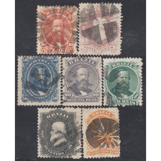 Brasil Brazil 23/29 1866 Emperador Pedro II usados