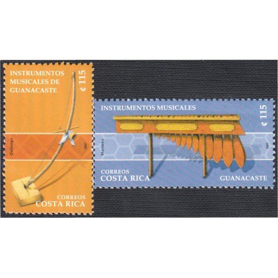 Costa Rica 835/36 2007 Instrumentos Musicales MNH