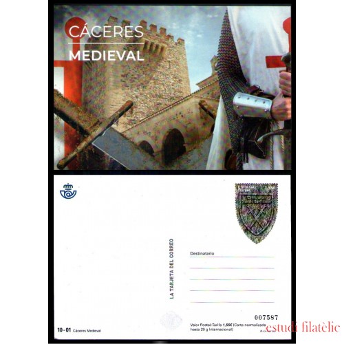 España Tarjetas del Correo y de Iniciativa Privada 152 2020 Cáceres Medieval Orden de los Fratres