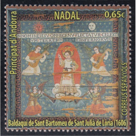 Andorra Española 506 2020 Baldaquino de San Bartolomé de Sant Julià de Lòria MNH Andorra Española 506 2020 Baldaquino de San Bartolomé de Sant Julià de Lòria MNH