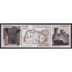 Andorra Española 505 2020 Casa de la Vall Catedral de la Seo de Urgell y Castillo de Foix MNH Andorra Española 505 2020 Casa de la Vall Catedral de la Seo de Urgell y Castillo de Foix MNH