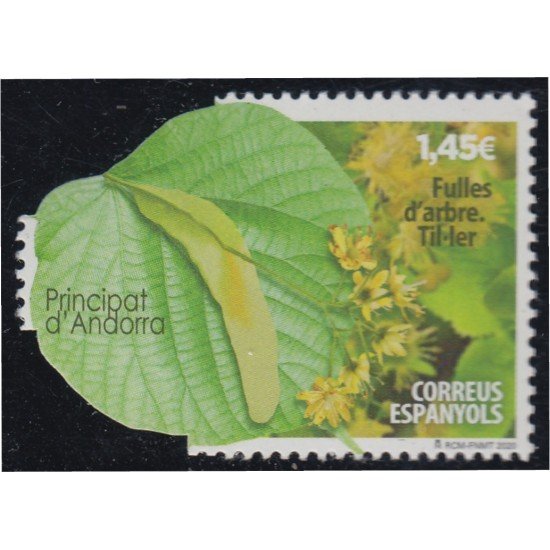 Andorra Española 500 2020 Hoja de árbol Tiller MNH Andorra Española 500 2020 Hoja de árbol Tiller MNH