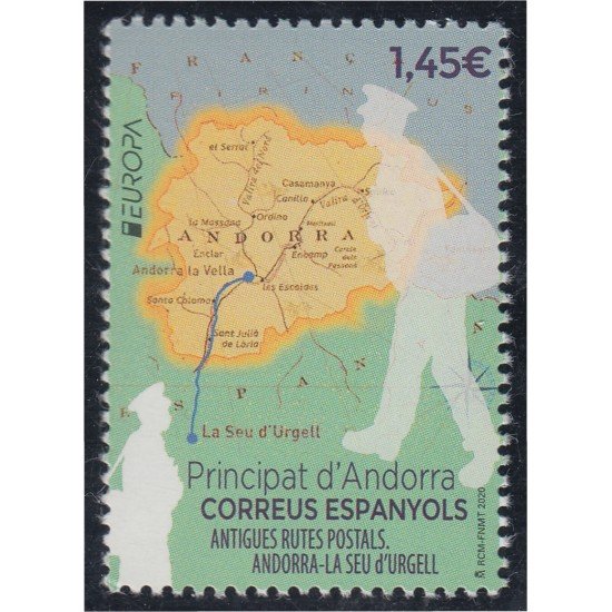 Andorra Española 496 2020 Antiguas Rutas Postales MNH Andorra Española 496 2020 Antiguas Rutas Postales MNH
