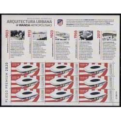 España Pliego Premium 96 2020 Arquitectura urbana Instalaciones deportivas Wanda Metropolitano Fútbol MNH España Pliego Premium 96 2020 Arquitectura urbana Instalaciones deportivas Wanda Metropolitano Fútbol MNH