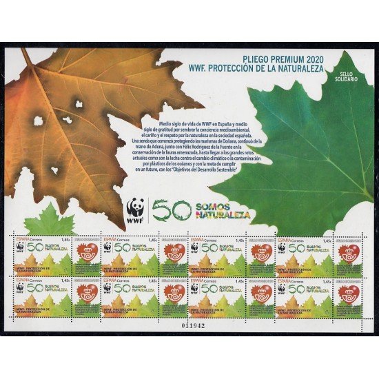 España Pliego Premium 89 2020 Protección de la Naturaleza MNH España Pliego Premium 89 2020 Protección de la Naturaleza MNH