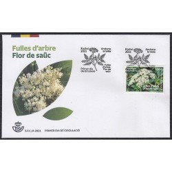 Andorra Española 515 2021 Flor de Saüc SPD Sobre Primer día Andorra Española 515 2021 Flor de Saüc SPD Sobre Primer día