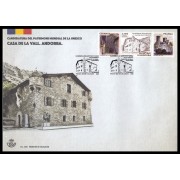 Andorra Española 505 2020 Casa de la Vall Catedral de la Seo de Urgell y Castillo de Foix SPD Sobre Primer día