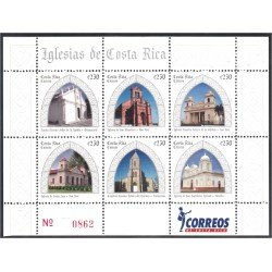 Costa Rica 857/62 2008 Edificios Religiosos MNH Costa Rica 857/62 2008 Edificios Religiosos MNH