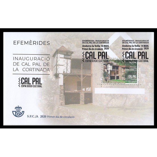 Andorra Española 497 2020 Inauguración de Cal Pal de la Cortinada SPD Sobre Primer día Andorra Española 497 2020 Inauguración de Cal Pal de la Cortinada SPD Sobre Primer día