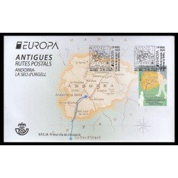 Andorra Española 496 2020 Antiguas Rutas Postales SPD Sobre Primer día Andorra Española 496 2020 Antiguas Rutas Postales SPD Sobre Primer día