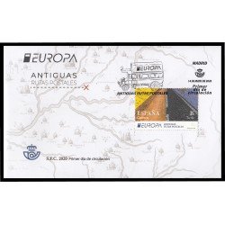España Spain 5402 2020 Antiguas rutas postales SPD Sobre Primer Día España Spain 5402 2020 Antiguas rutas postales SPD Sobre Primer Día