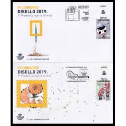 España Spain 5380/81 2020 V Concurso Disello SPD Sobre Primer Día España Spain 5380/81 2020 V Concurso Disello SPD Sobre Primer Día