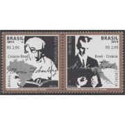 Brasil Brazil 3359/60 2014 Relaciones diplomáticas Croacia - Brasil Nikola Tesla MNH