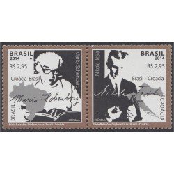 Brasil Brazil 3359/60 2014 Relaciones diplomáticas Croacia - Brasil Nikola Tesla MNH Brasil Brazil 3359/60 2014 Relaciones diplomáticas Croacia - Brasil Nikola Tesla MNH
