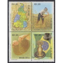 Brasil Brazil 3354/57 2014 Hierba dorada de Jalapão MNH Brasil Brazil 3354/57 2014 Hierba dorada de Jalapão MNH