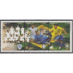Brasil Brazil 3347/49 2014 100 Años de la selección de Fútbol Brasileña MNH Brasil Brazil 3347/49 2014 100 Años de la selección de Fútbol Brasileña MNH