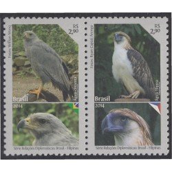 Brasil Brazil 3345/46 2014 Relaciones diplomáticas Filipinas - Brasil Águila MNH Brasil Brazil 3345/46 2014 Relaciones diplomáticas Filipinas - Brasil Águila MNH